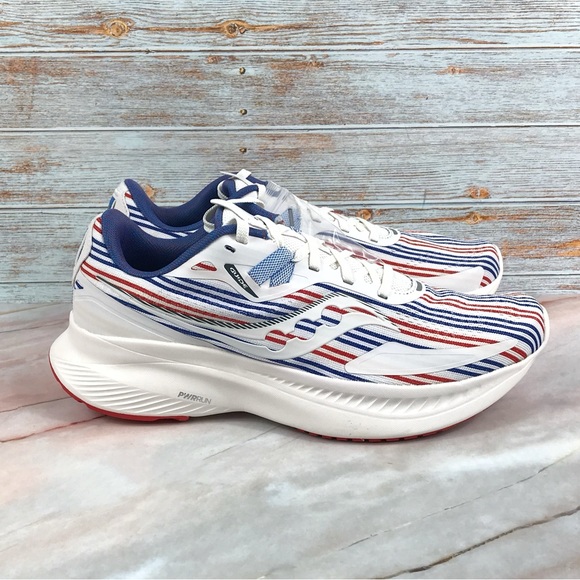 NEW Saucony Guide 15 Running Shoe Women’s in White/Red/Blue - Picture 2 of 10